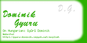 dominik gyuru business card