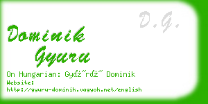 dominik gyuru business card